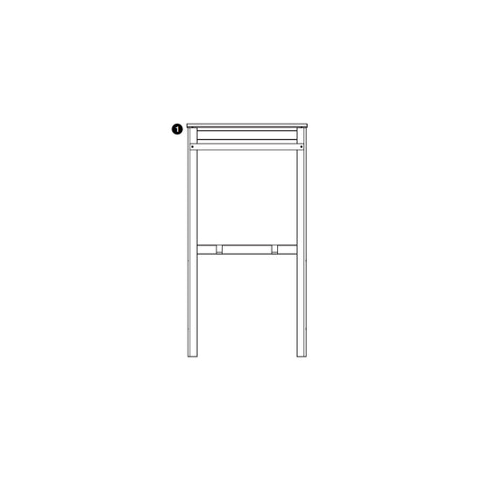 Folding Artist EZ Easel - LP0580 - White and Blackboard Assembly - Part #1