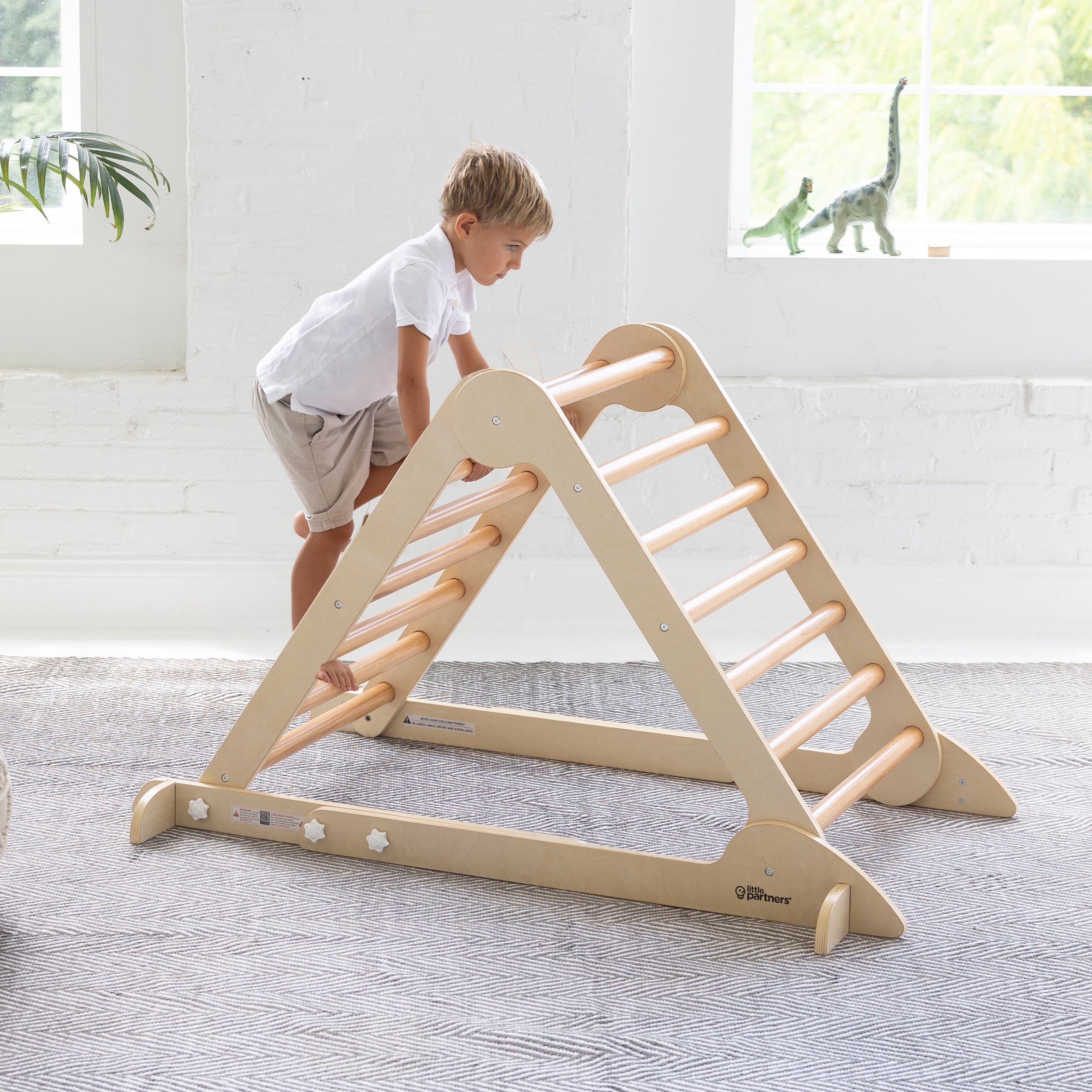 Little Partners Learn 'N Climb Foldable Wooden Climbing Triangle