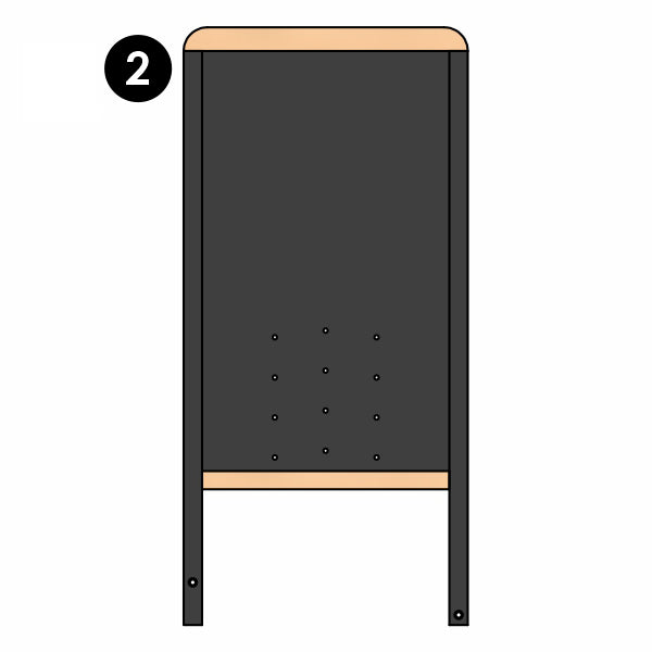 EZ Fold 'N Grow Learning Tower - Replacement Rear Panel - Part # LP0172-2