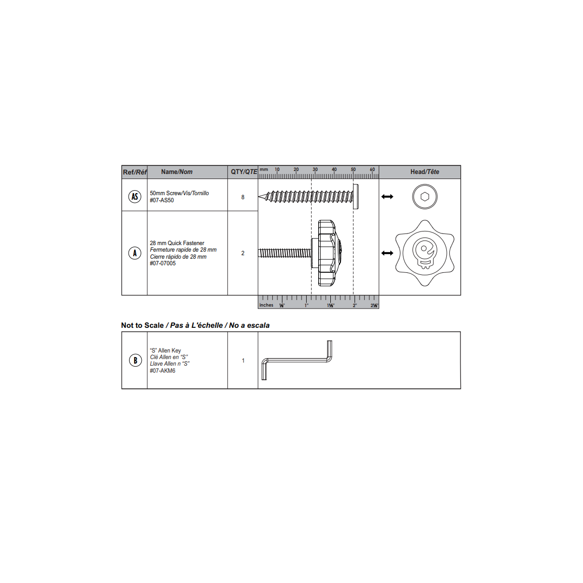 Folding Artist EZ Easel - LP0580 - Assembly Hardware Set