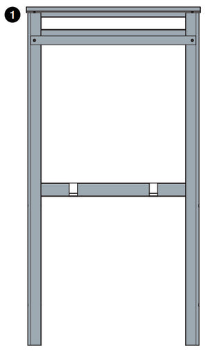 Artist EZ Easel  - LP0580 - White and Blackboard Assembly - Part #1