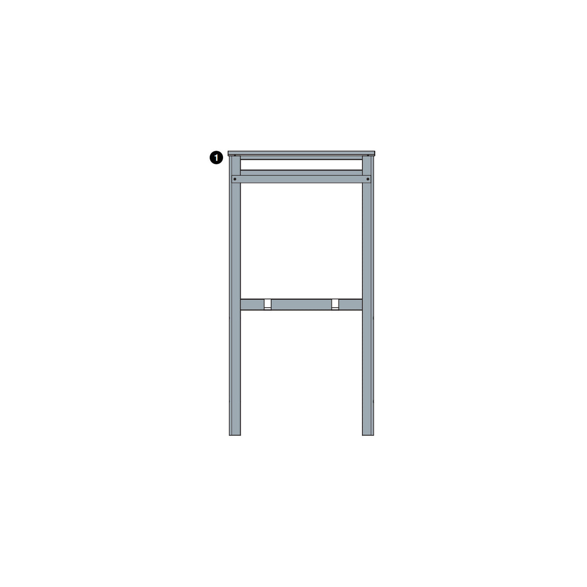 Folding Artist EZ Easel  - LP0580 - White and Blackboard Assembly - Part #1