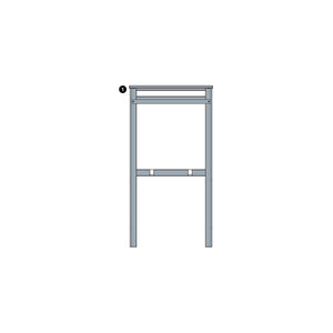 Folding Artist EZ Easel  - LP0580 - White and Blackboard Assembly - Part #1