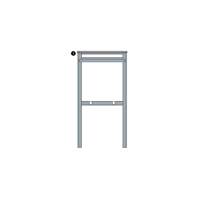 Folding Artist EZ Easel  - LP0580 - White and Blackboard Assembly - Part #1