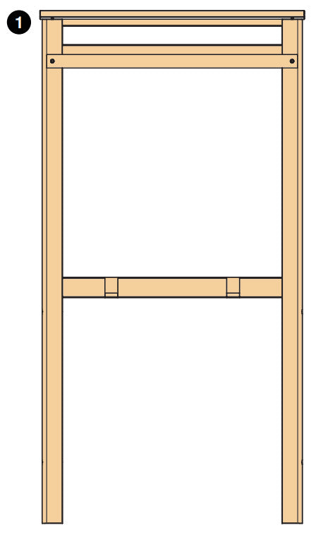 Artist EZ Easel  - LP0580 - White and Blackboard Assembly - Part #1