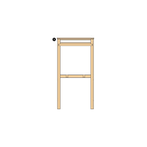 Folding Artist EZ Easel  - LP0580 - White and Blackboard Assembly - Part #1