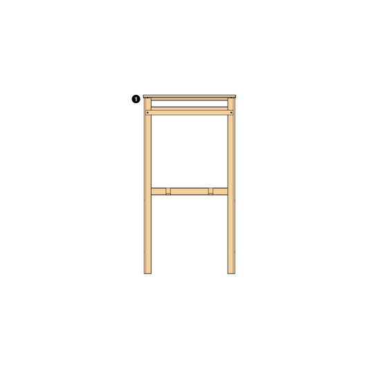 Folding Artist EZ Easel  - LP0580 - White and Blackboard Assembly - Part #1