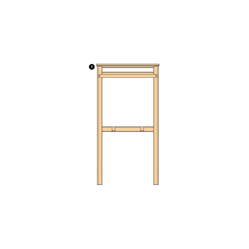 Folding Artist EZ Easel  - LP0580 - White and Blackboard Assembly - Part #1
