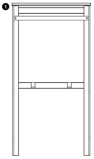Artist EZ Easel  - LP0580 - White and Blackboard Assembly - Part #1