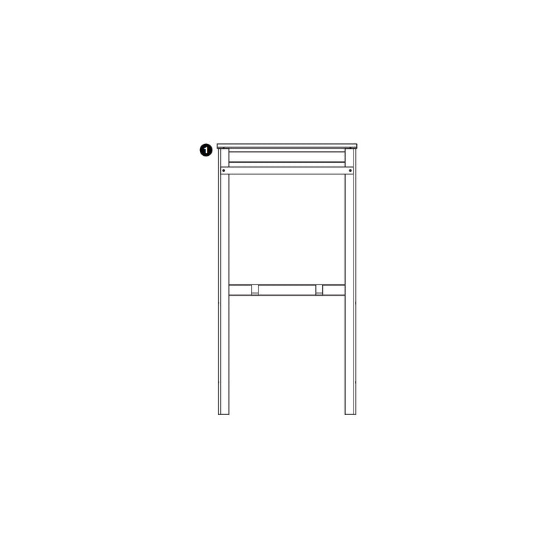 Folding Artist EZ Easel  - LP0580 - White and Blackboard Assembly - Part #1