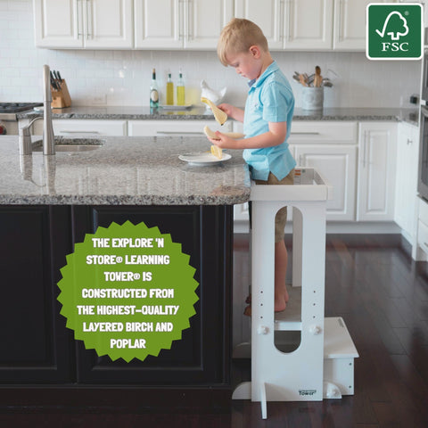 Little Partners Explore N Store Learning Tower Kids Adjustable Height