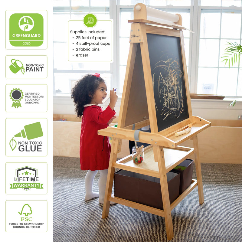 Children's double-sided easel