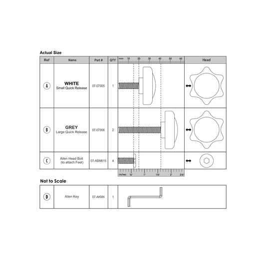 Grow 'N Stow Learning Tower (LP0171) - Hardware Kit