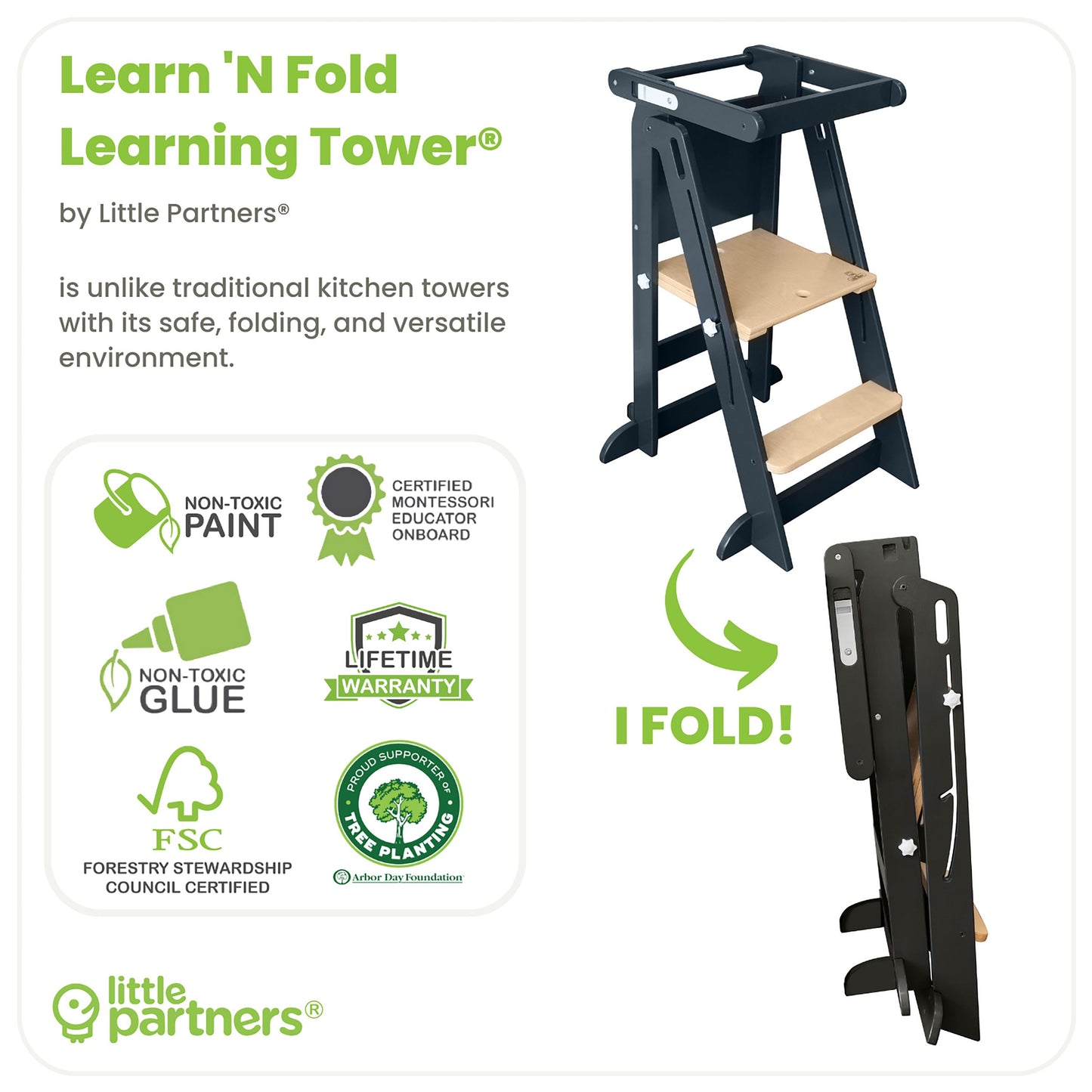 Learn 'N Fold Learning Tower®, Folding Toddler Tower