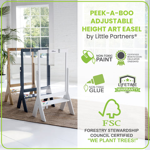 Peek-A-Boo Adjustable Height Art Easel