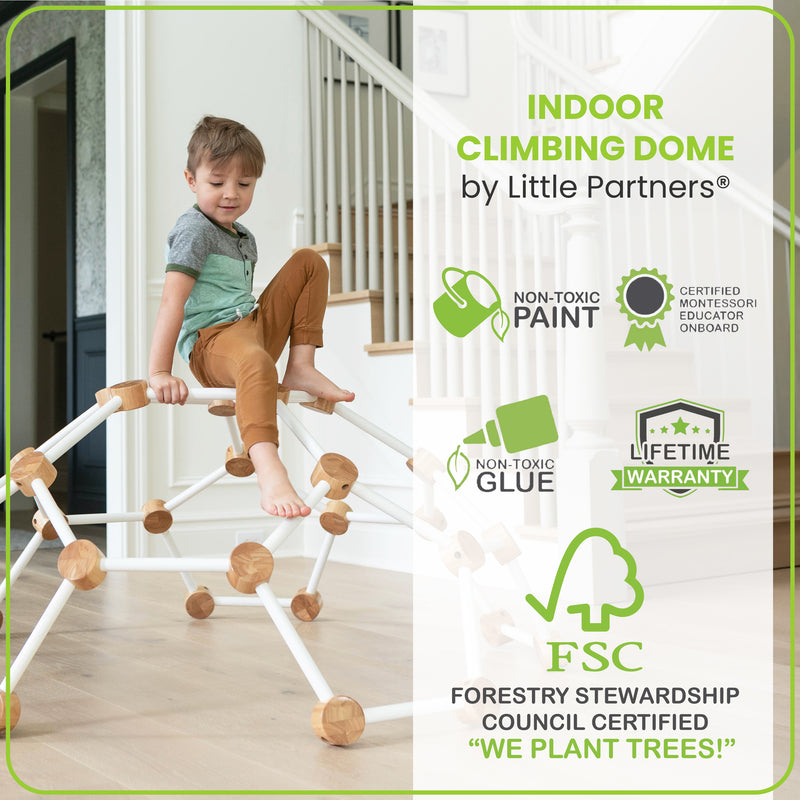 Indoor geometric dome climber for toddlers