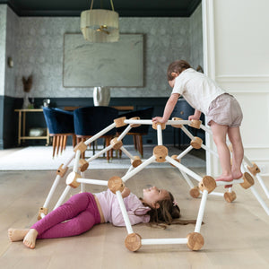 Indoor geometric dome climber for toddlers