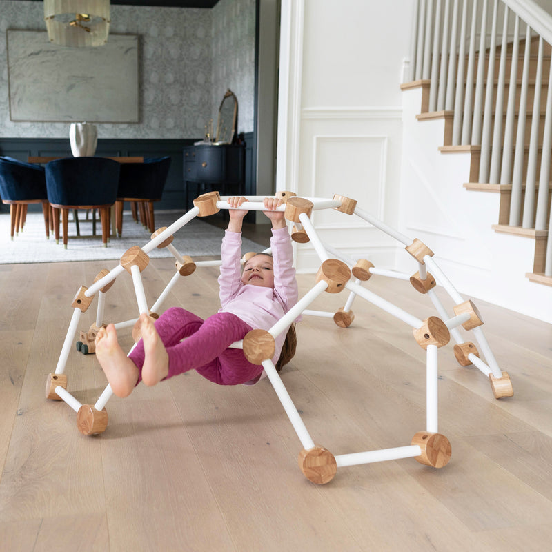 Indoor geometric dome climber for toddlers