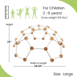 Indoor geometric dome climber for toddlers