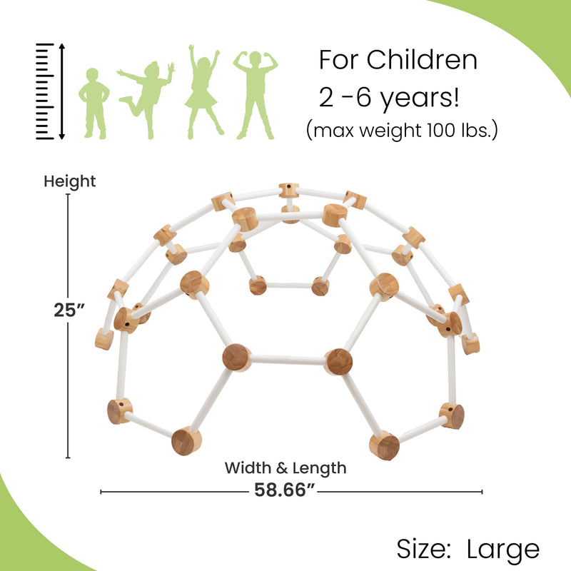 Indoor geometric dome climber for toddlers