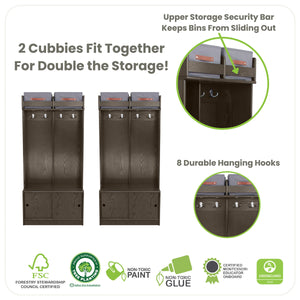 Wooden locker cubbies for home