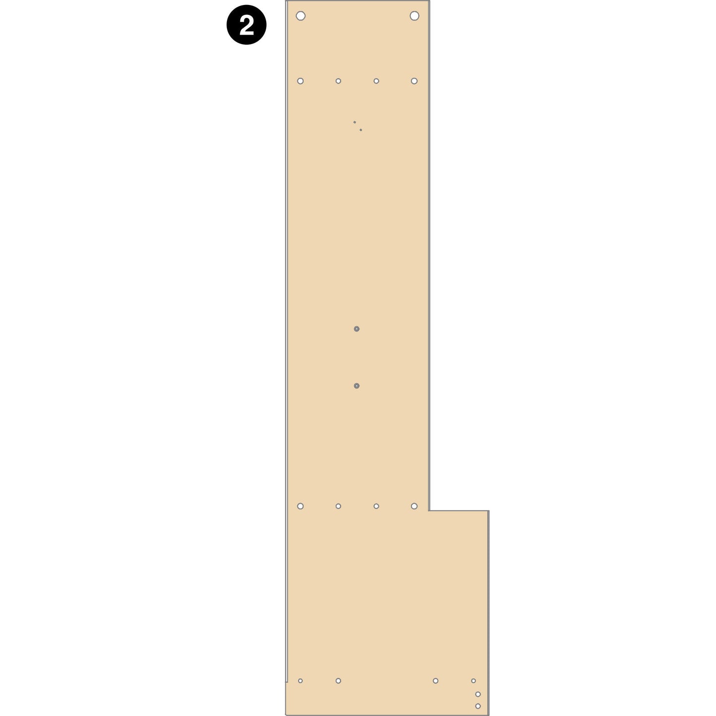 2 Cubby Kids Locker - LPA200 - Right Panel - Part #2