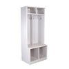 A silhouette of the Learn N Store Cubby in Soft White.