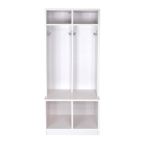 A silhouette of the Learn N Store Cubby in Soft White.