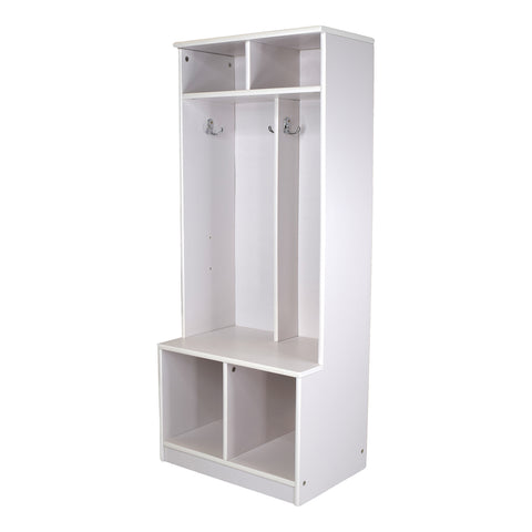 A silhouette of the Learn N Store Cubby in Soft White.