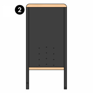 EZ Fold 'N Grow Learning Tower - Replacement Rear Panel - Part # LP0172-2