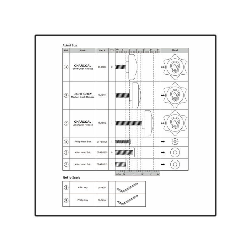 EZ Fold 'N Grow Learning Tower - Replacement Hardware Kit - Part # LP0172-H
