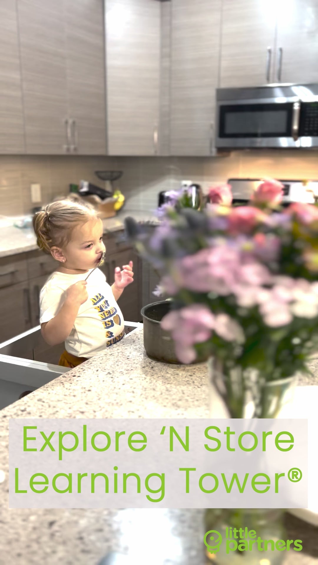 This video features children learning and having fun while in the Explore N Store Learning Tower.