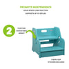 The StepUp Step Stool has two adjustable height positions and comes with non slip stickers.