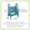 Measurements of the 3-in-1 Growing Step Stool.