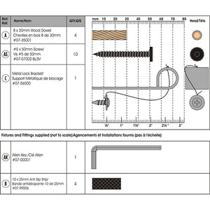 3-in-1 Growing Step Stool black hardware