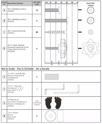 Explore N Store Learning Tower (LP0145) - *Assembly Hardware Set