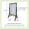 Measurements of the Contempo Art Easel.