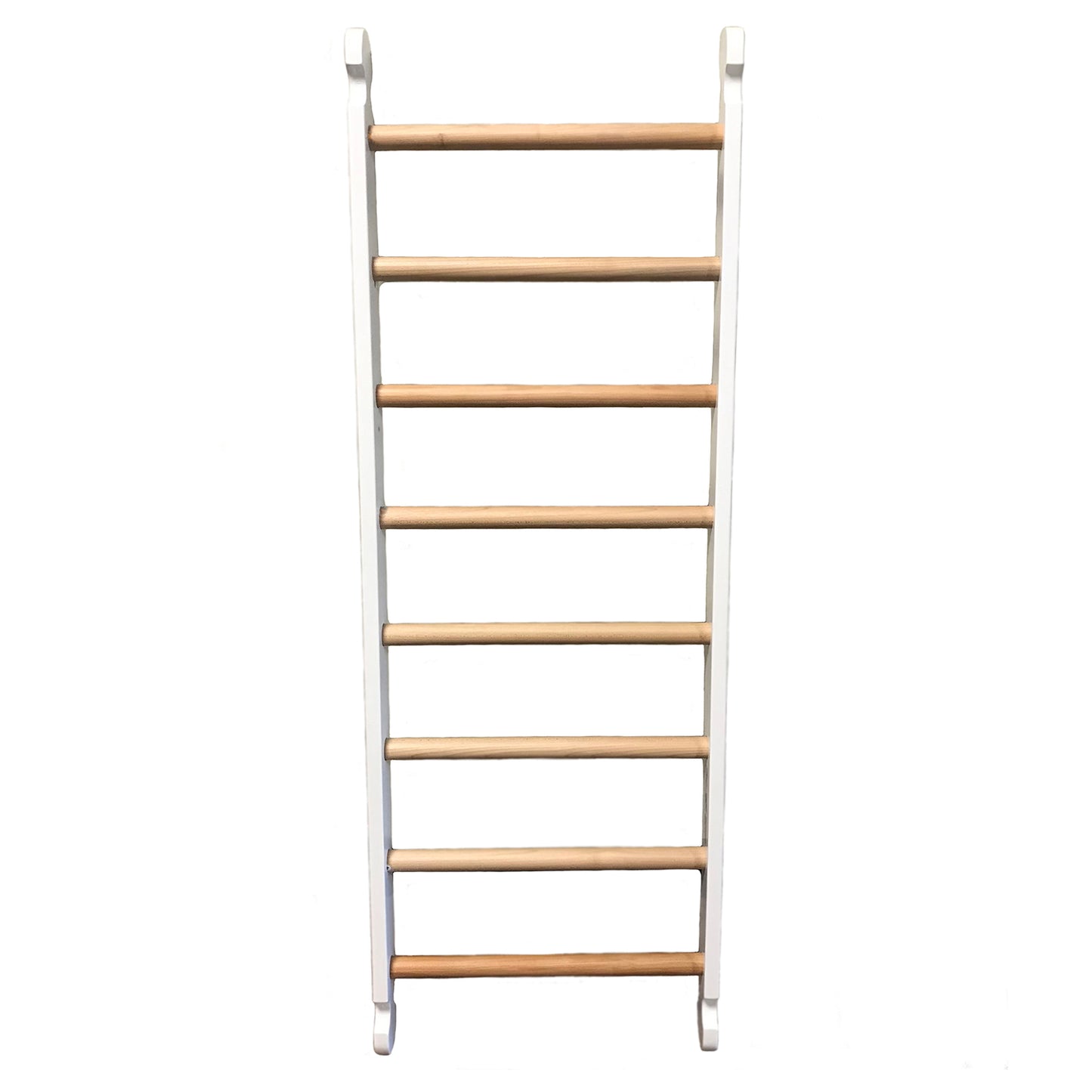 A silhouette of the Climbing Ladder in Soft White with Natural color.