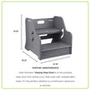 Measurements of the StepUp Step Stool in Earl Grey.