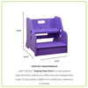 Measurements of the StepUp Step Stool in Soft White.