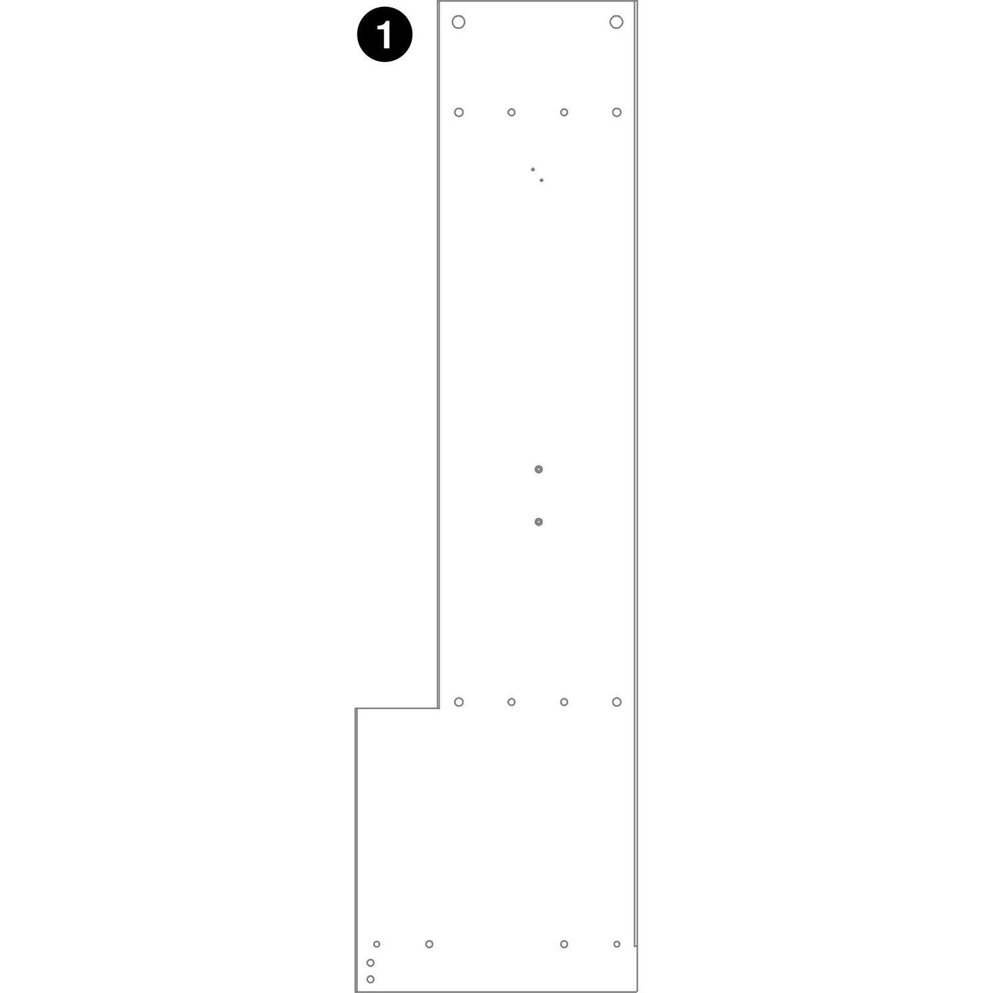 2 Cubby Kids Locker - LPA200 - Left Panel - Part #1