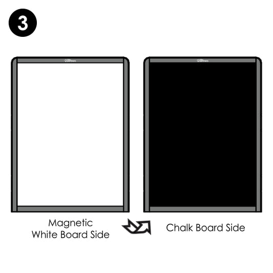 Contempo Adjustable Height Art Easel (LP0380) - Chalk Board/White Board