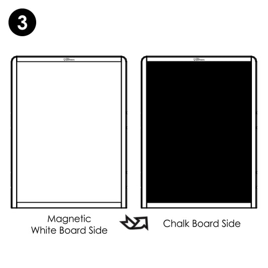 Contempo Adjustable Height Art Easel (LP0380) - Chalk Board/White Board